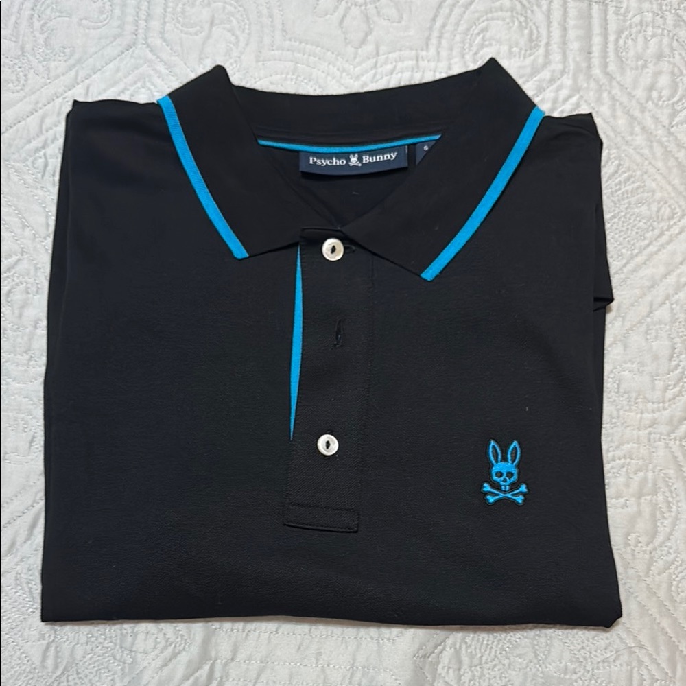 Psycho Bunny Polo Black n Blue